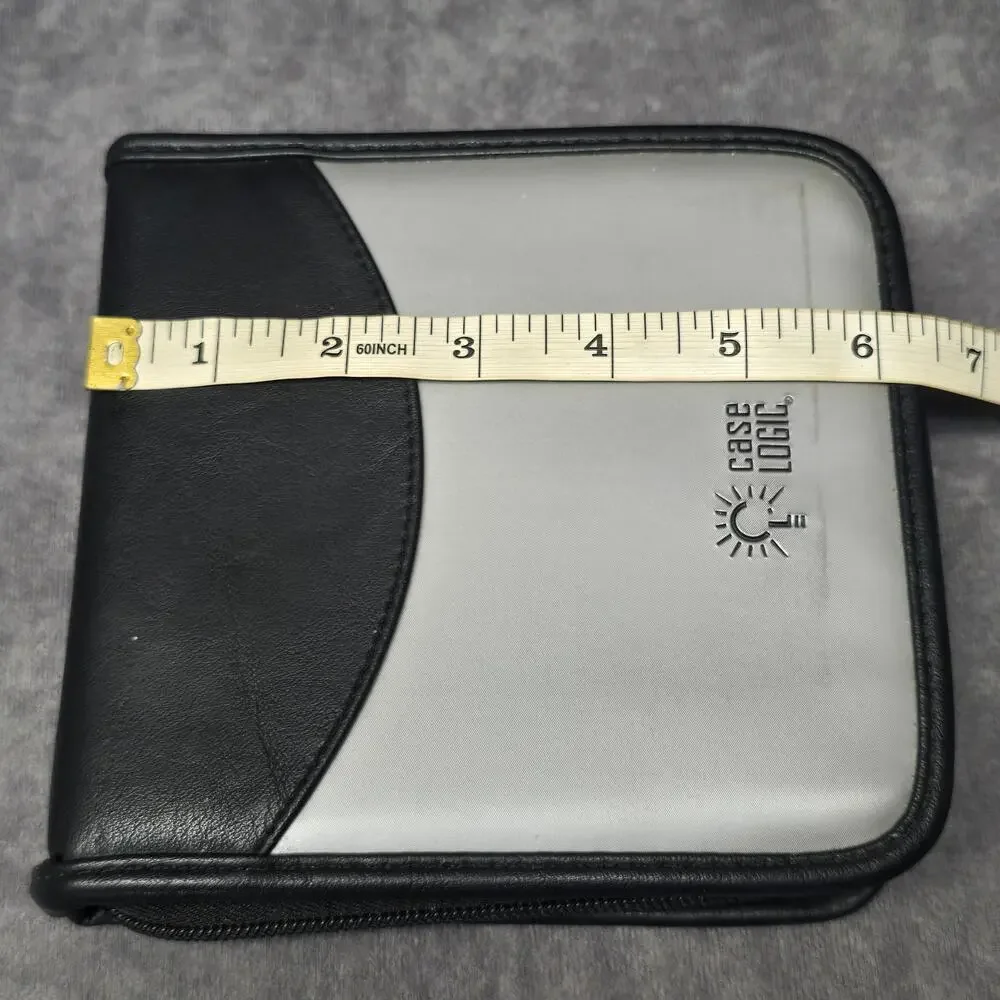 Case Logic Silver & Black CD Carrying Case Holds 24 DVD CD Music Movies